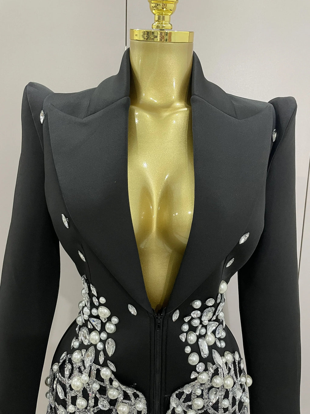 Pearls Blazer Mini Dress