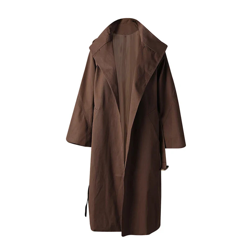 Brown Belted Trench Coat