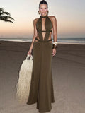 Lisa Backless Dress green