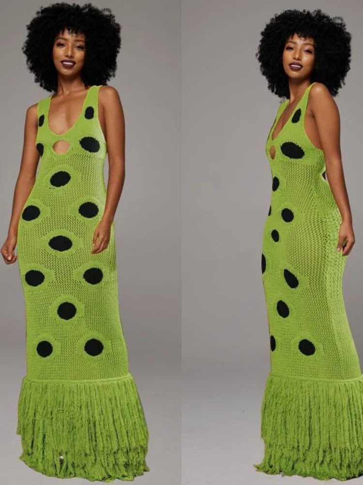 Knit Dot Kassel Maxi Dress