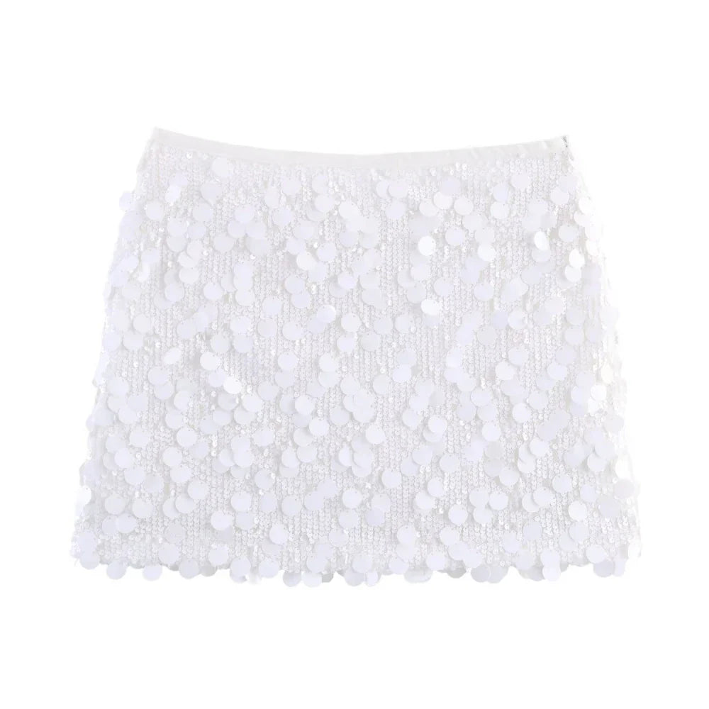 Corset Sequin Skirt Set