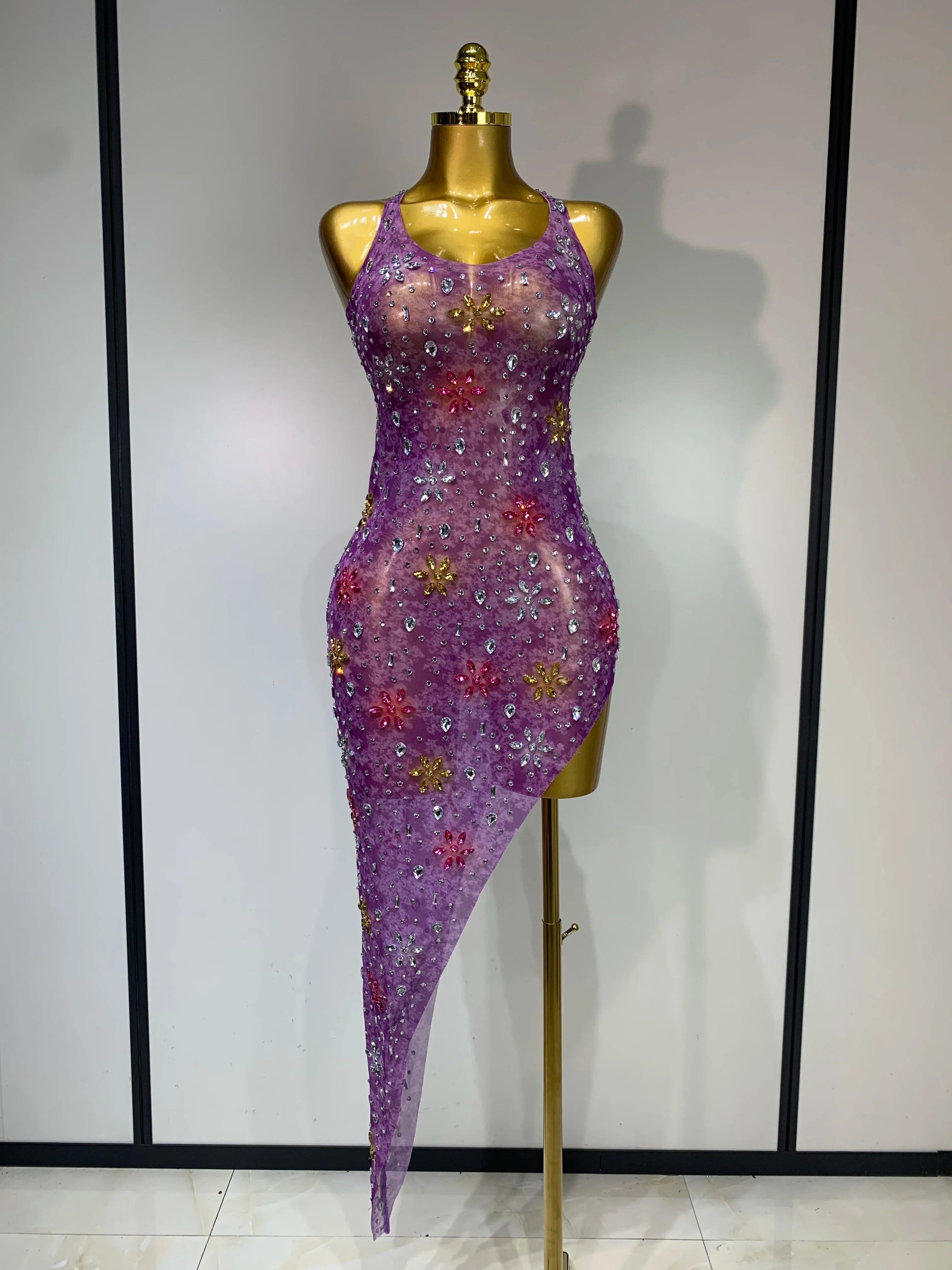 Layna Mesh Dress PURPLE