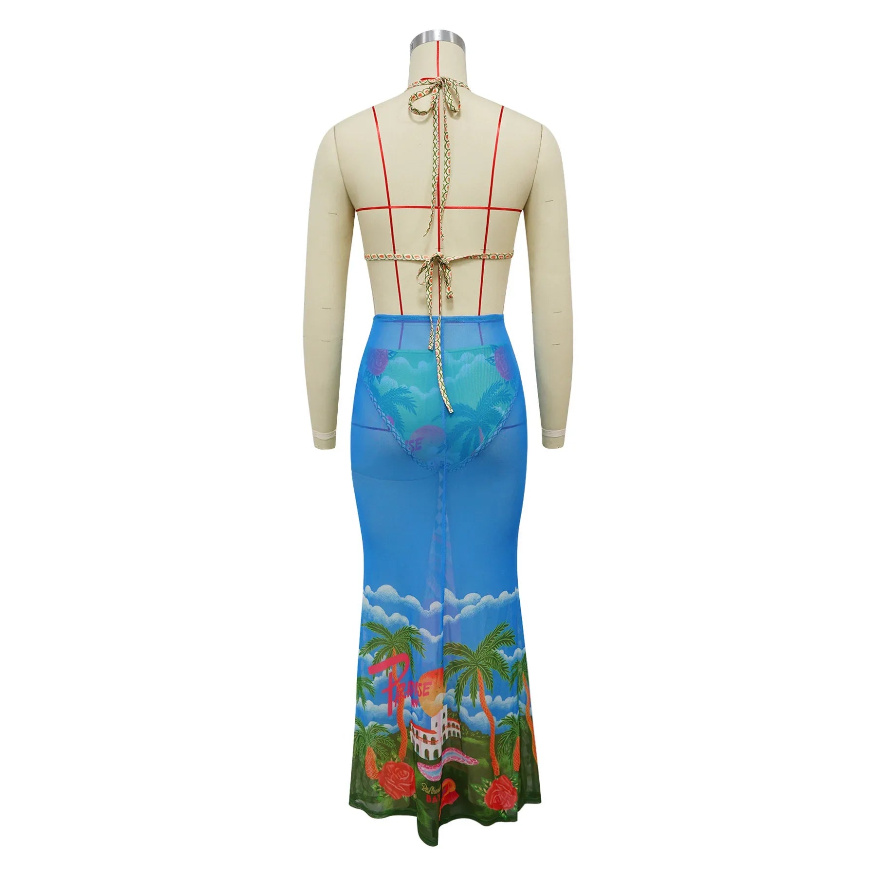 Lola Mesh Skirt + Bikini Set