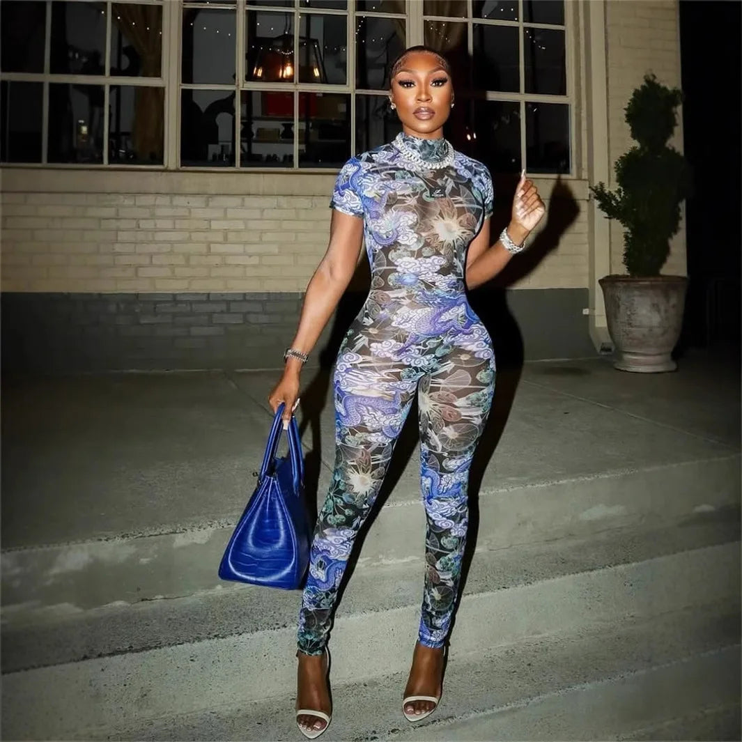 Baddie Mesh Backless Jumpsuit 6