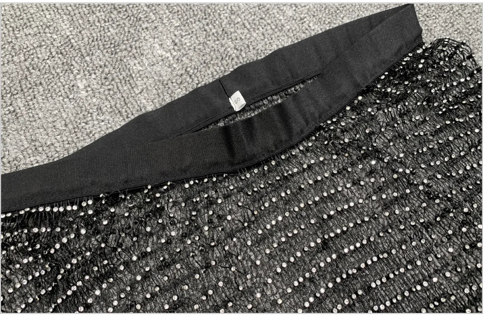 Sparkle Fishnet Rhinestone Trouser
