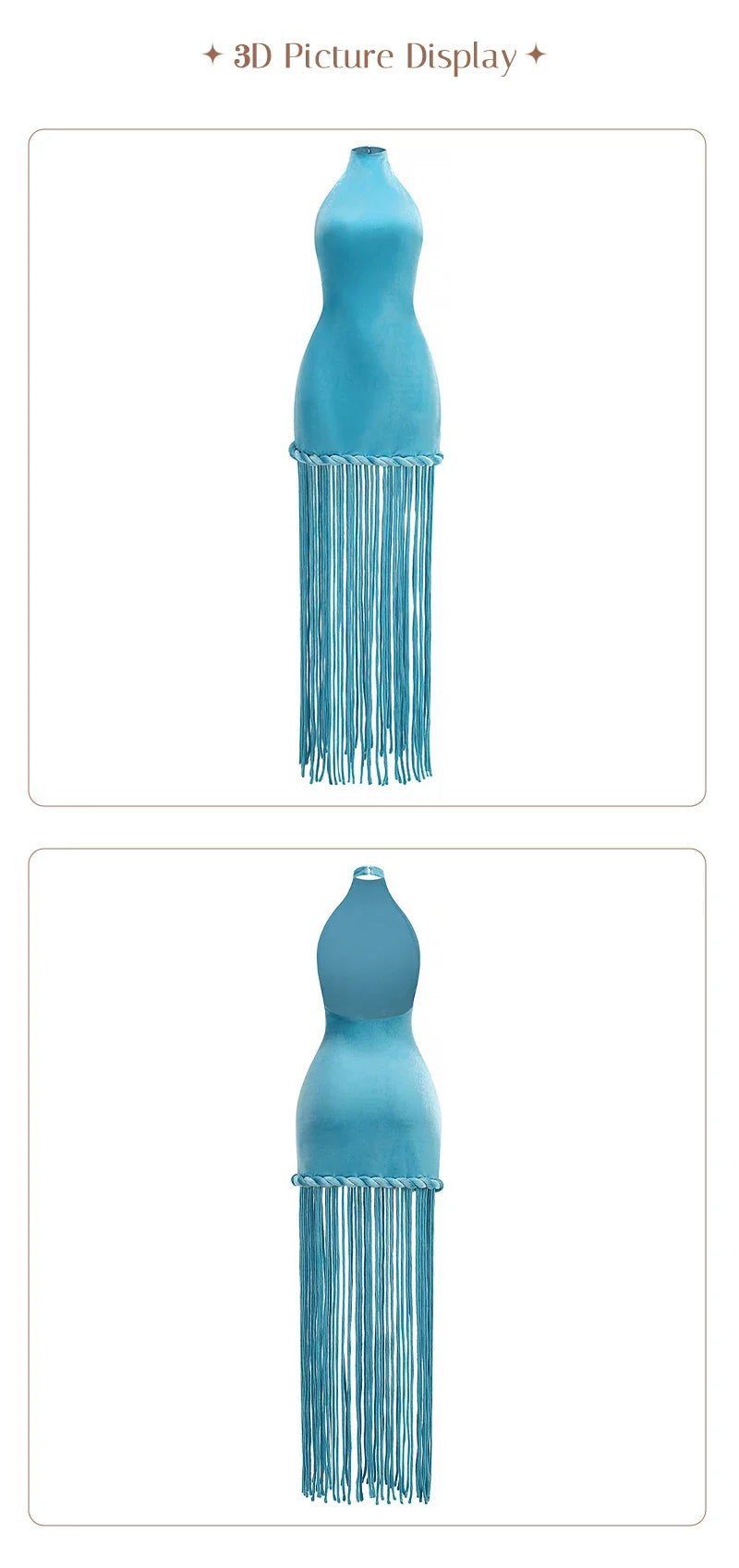 Melissa Velvet Tassel Maxi Dress