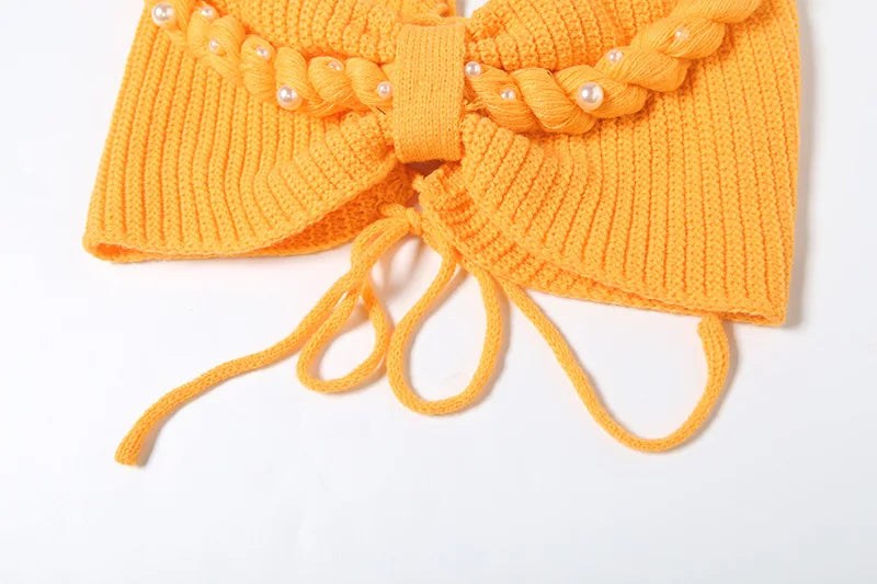 Pearl Plait Crochet Mini Skirt Set