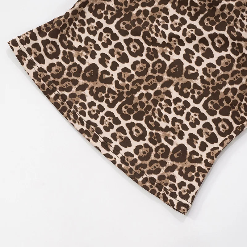 Leopard Tiered Ruffle Skirt Set