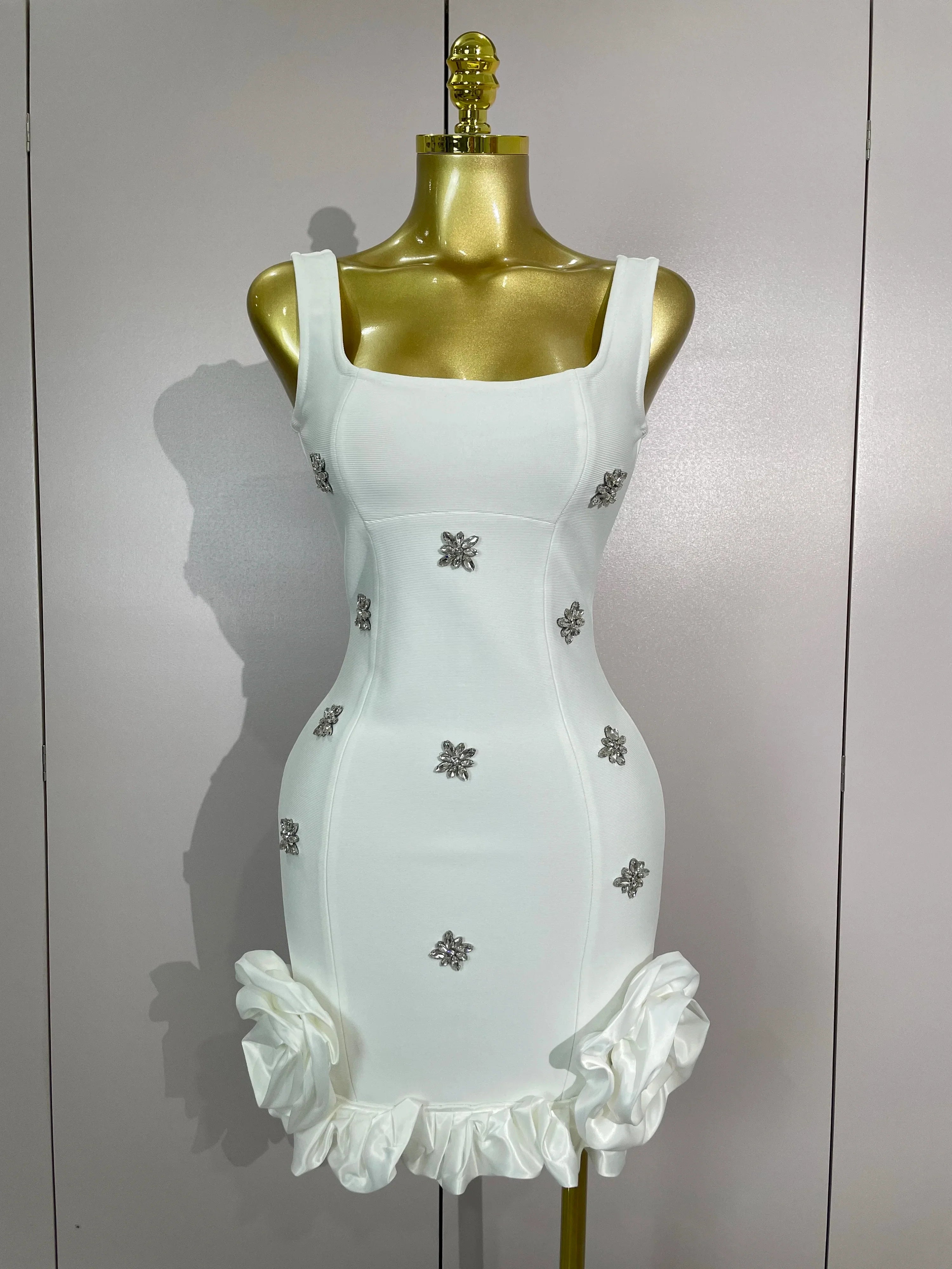 Lori Bandage Ruffle Mini Dress