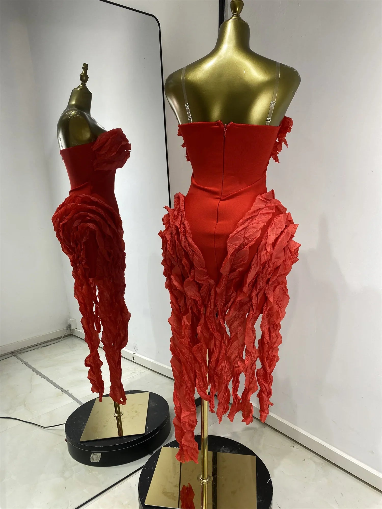 Ali Fringe Bandage Midi Dress