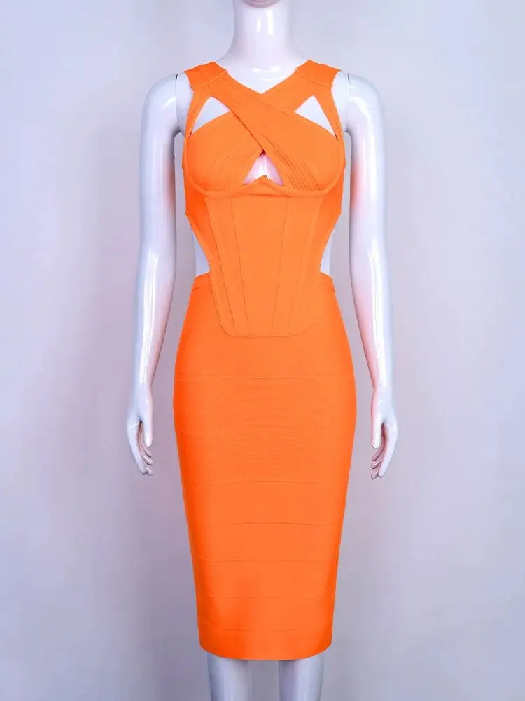 Criss Cross Bandage Dress