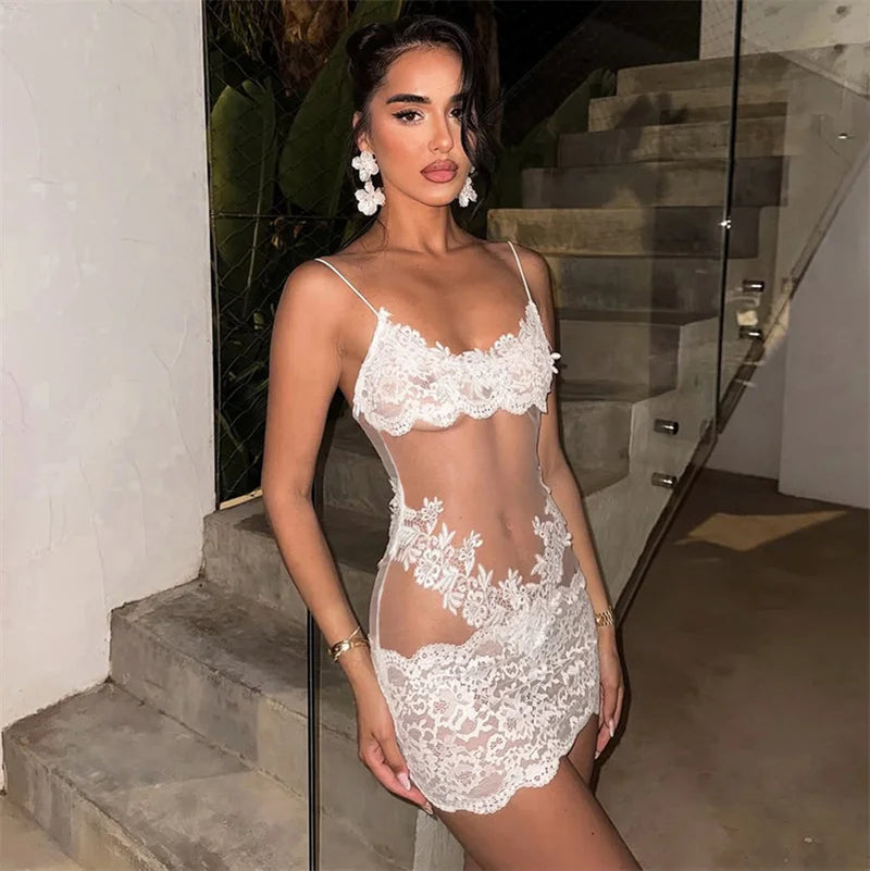 Fatima Lace Mini Dress
