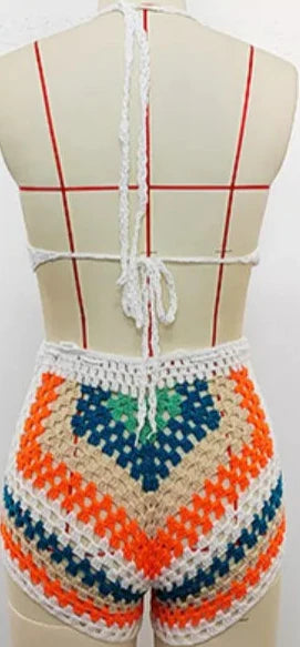 Lalaine Knit Crochet Short Set