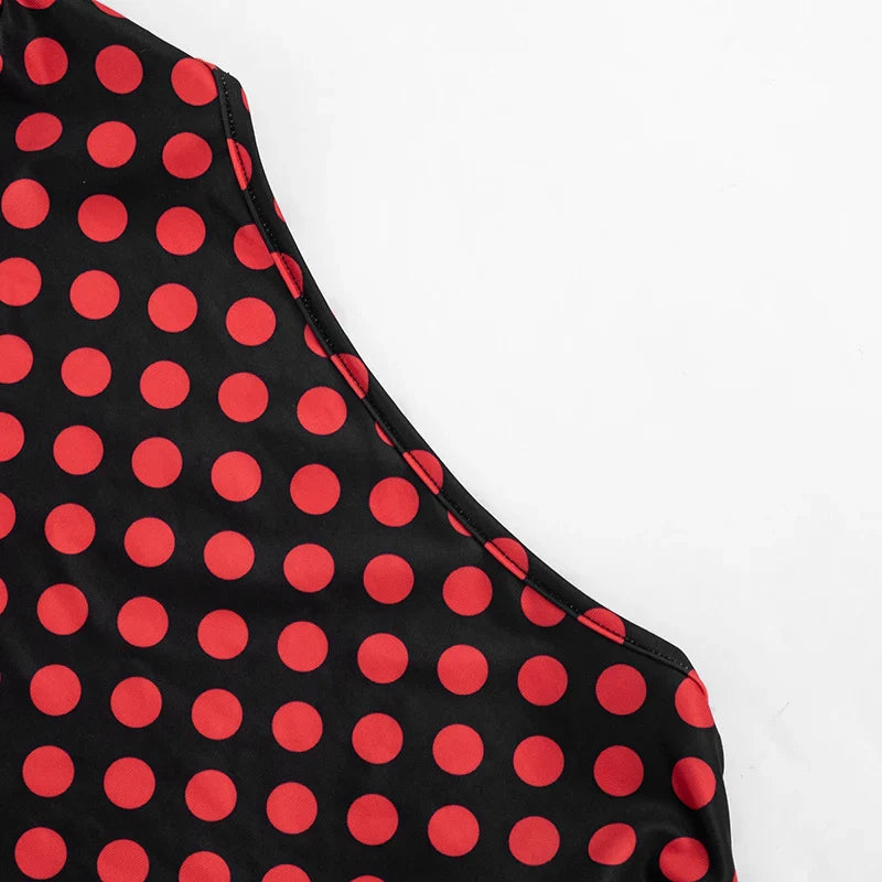 Polka Dot Print Capris Set