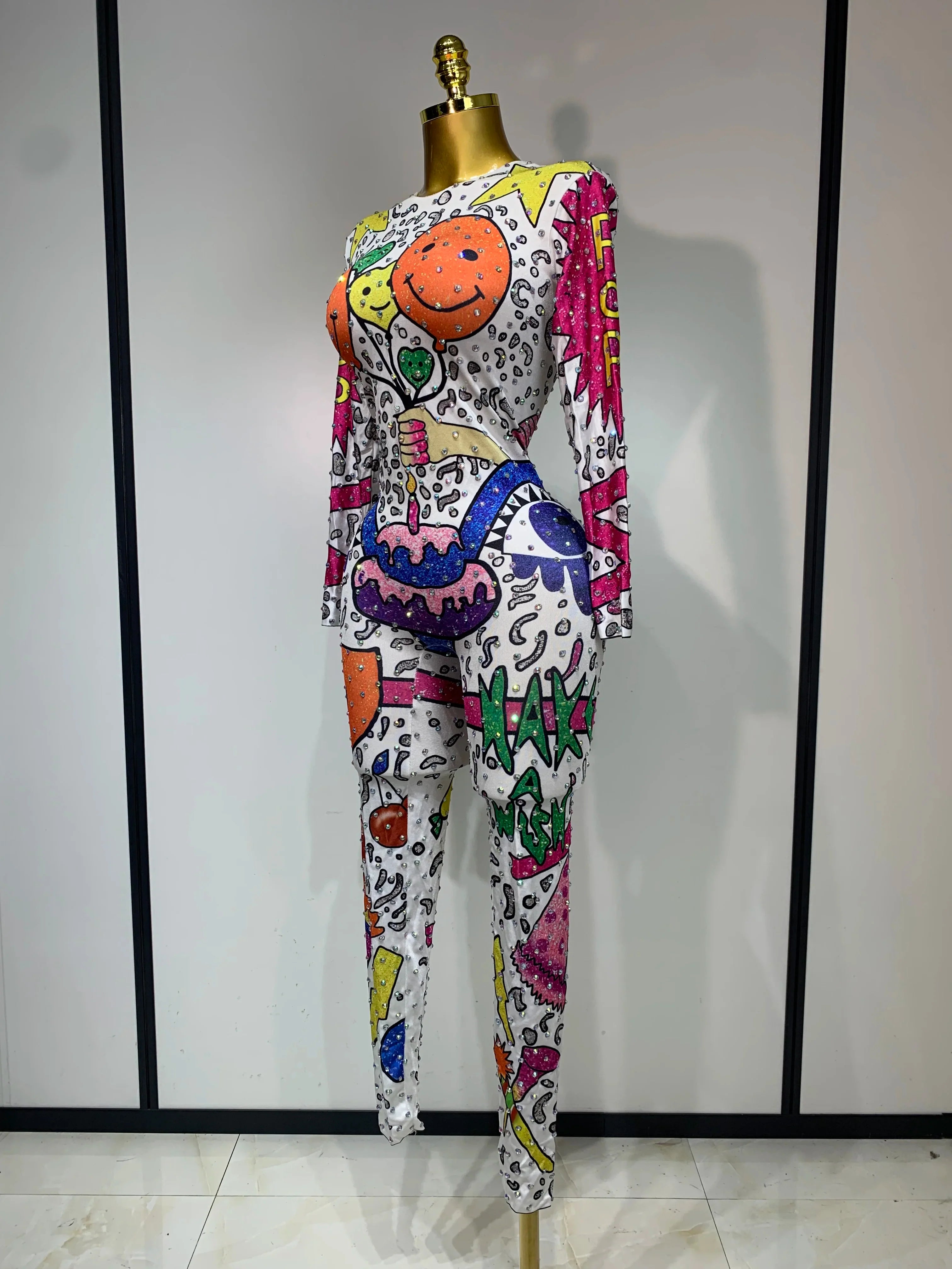 Cartoon Print Jumpsuit