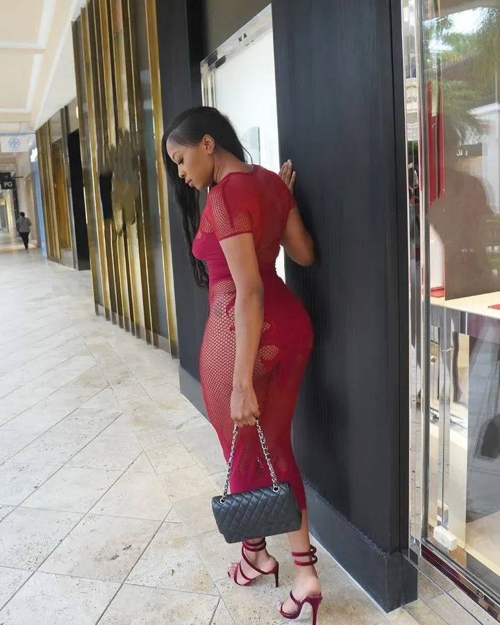 Flaming Hot Mesh Dress