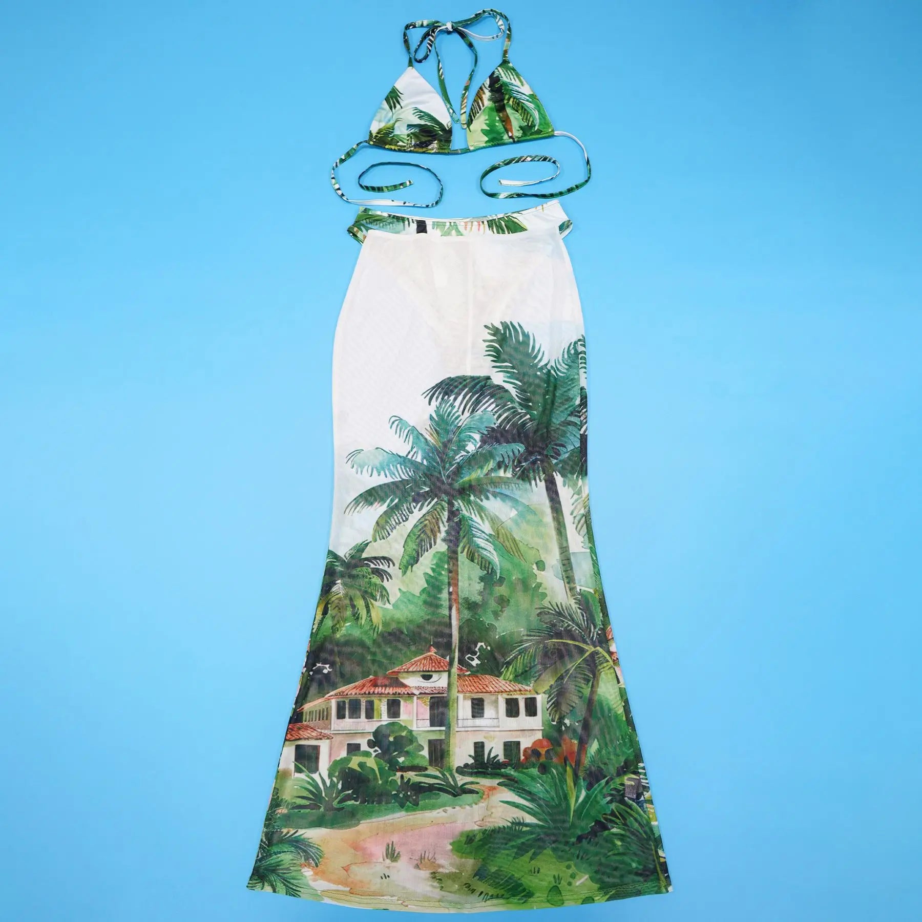 Lola Mesh Skirt + Bikini Set