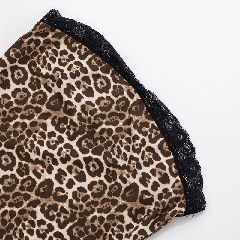 Leopard Tiered Ruffle Skirt Set