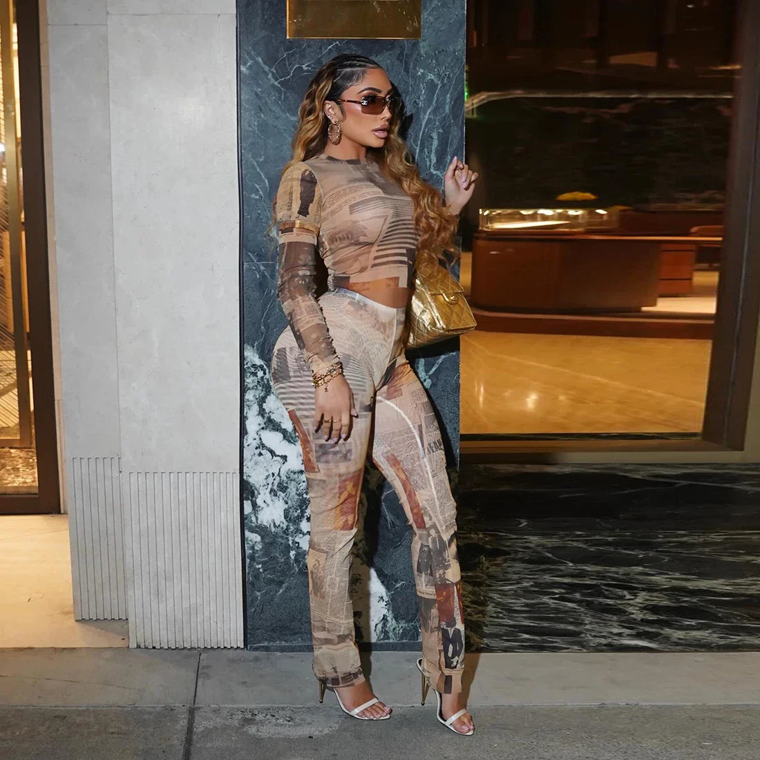 Newspaper Print Mesh Set