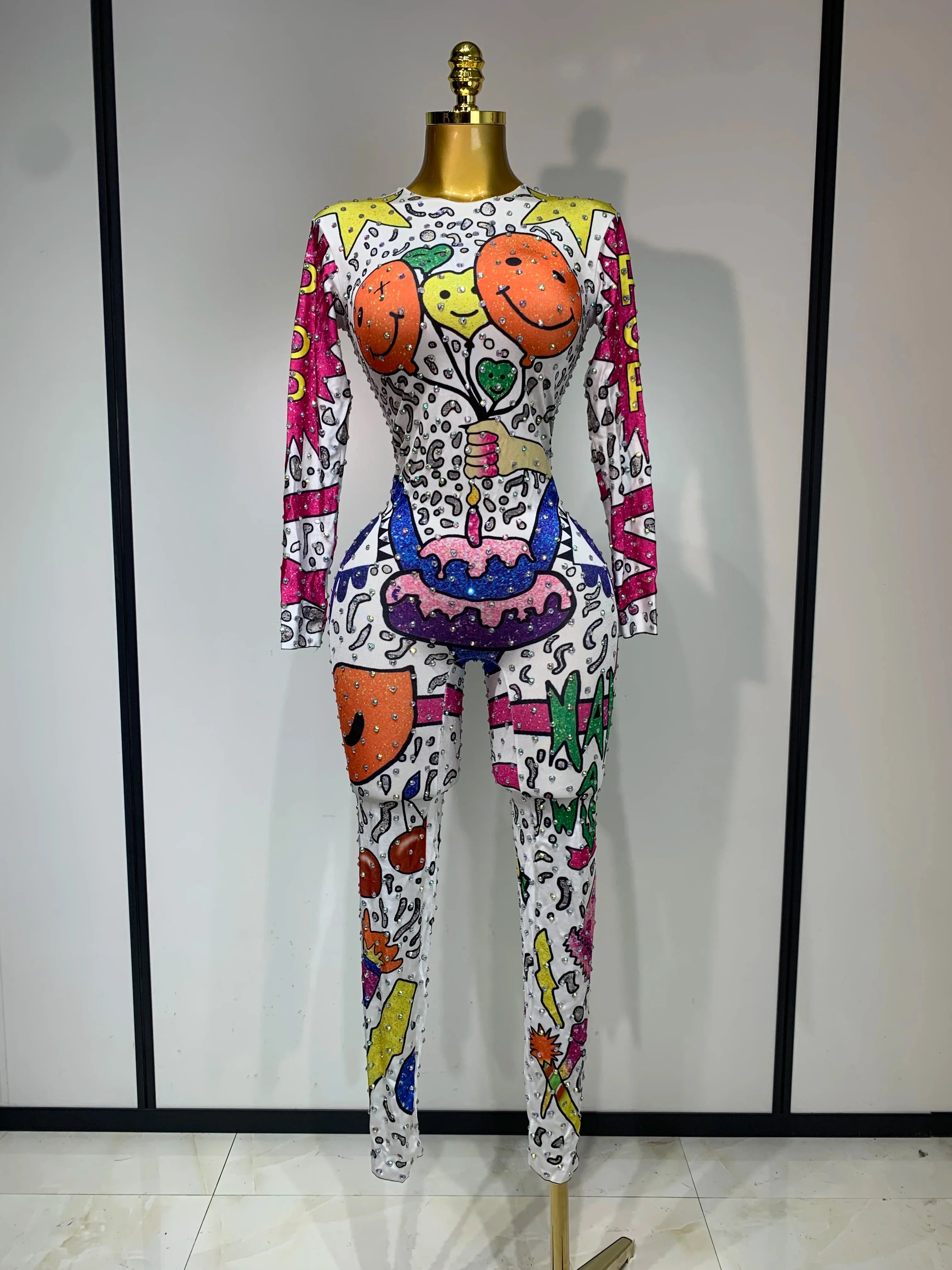 Cartoon Print Jumpsuit MULTI