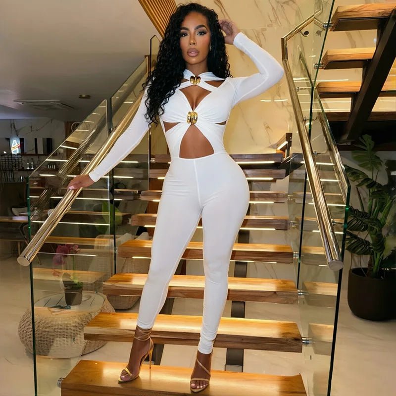 Ring Detail Cutout Jumpsuit