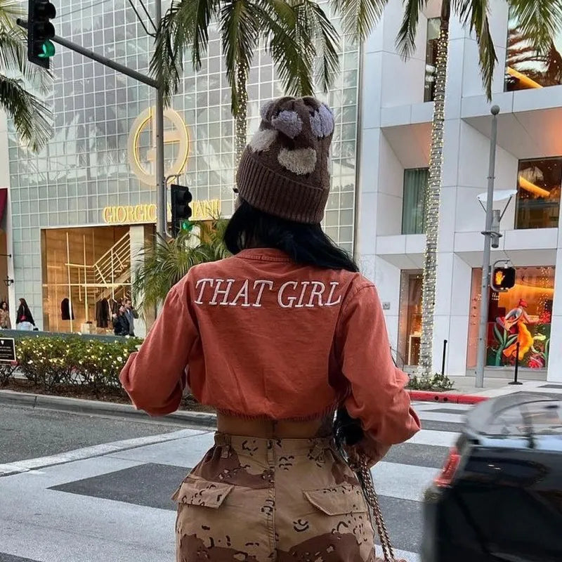 That Girl Crop Sweatshirt Red