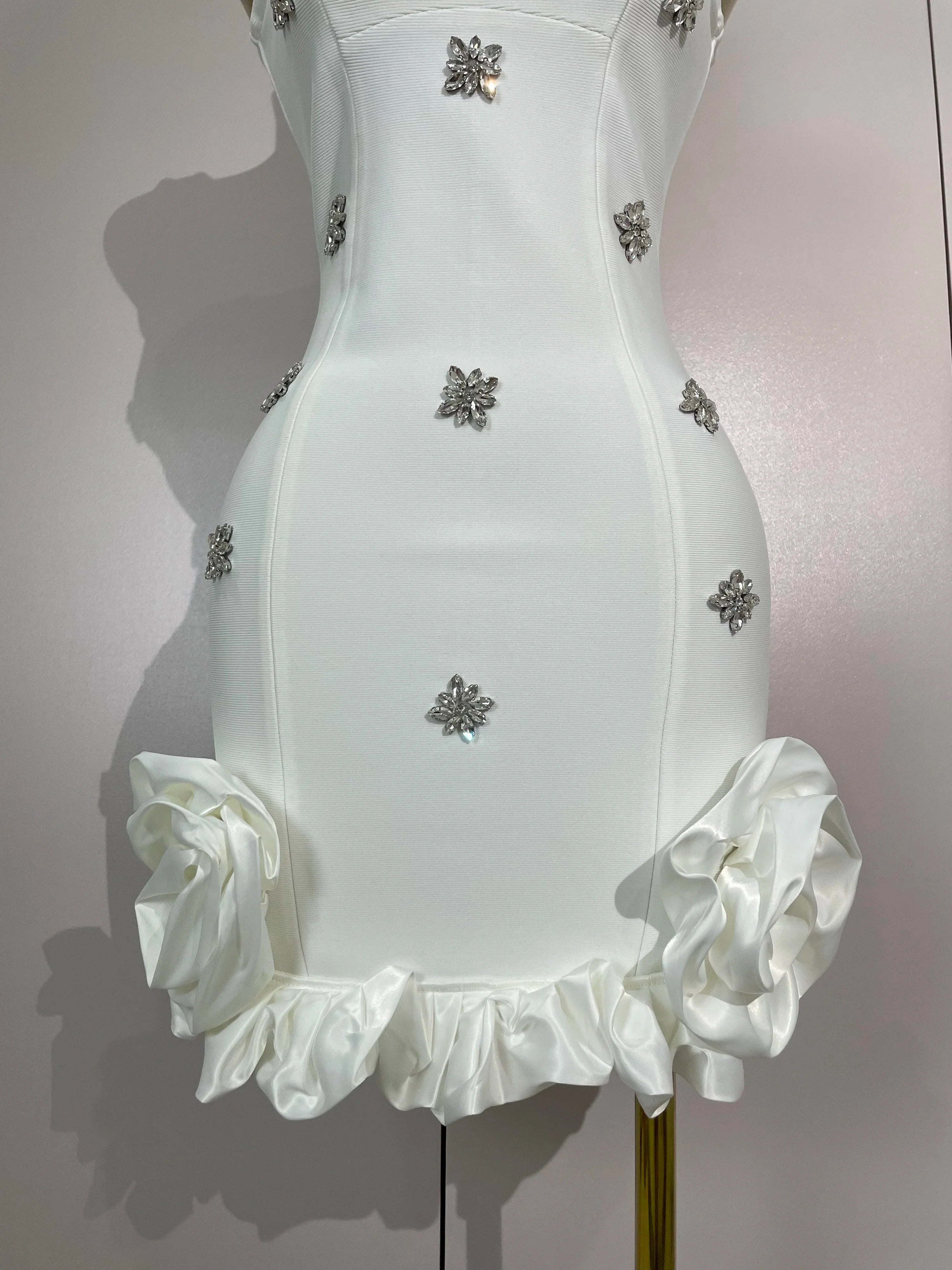Lori Bandage Ruffle Mini Dress