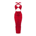 Luanda Flower Maxi Dress Red