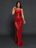 Taylah Pleated Maxi Dress Red