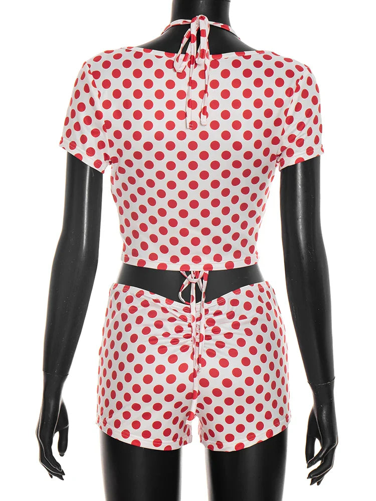 Dot Print Short Set