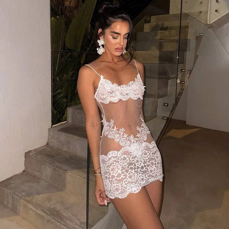 Fatima Lace Mini Dress