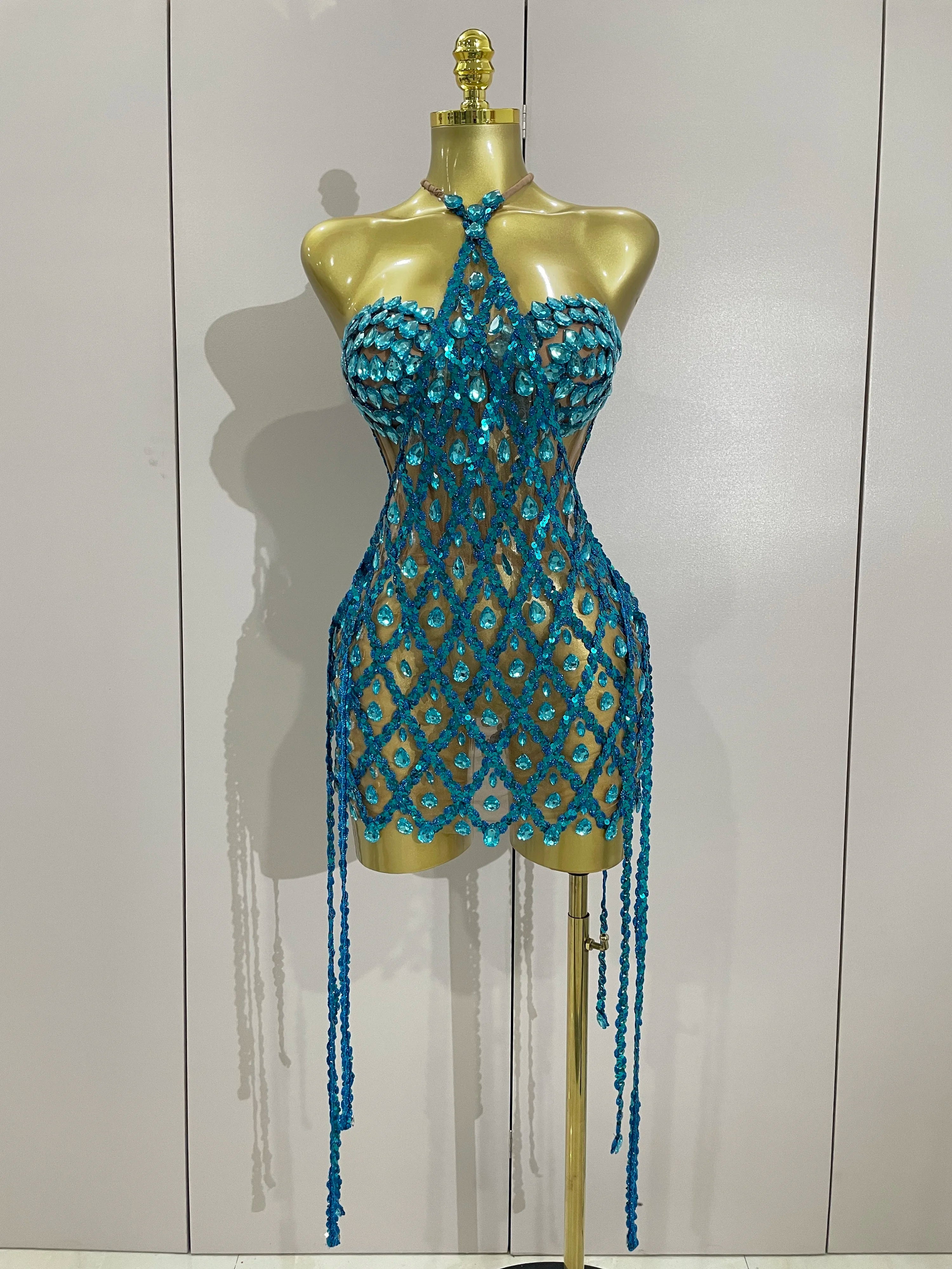 Aliya Sequin Mesh Dress Set
