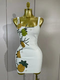 Pineapple Bandage Mini Dress