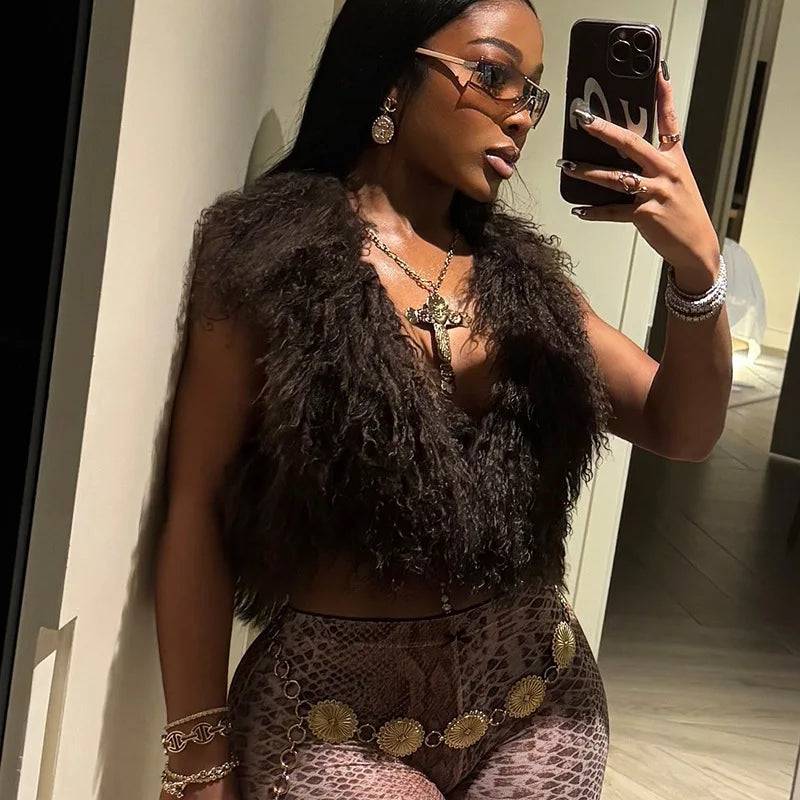 Gabby Fur Vest Coat