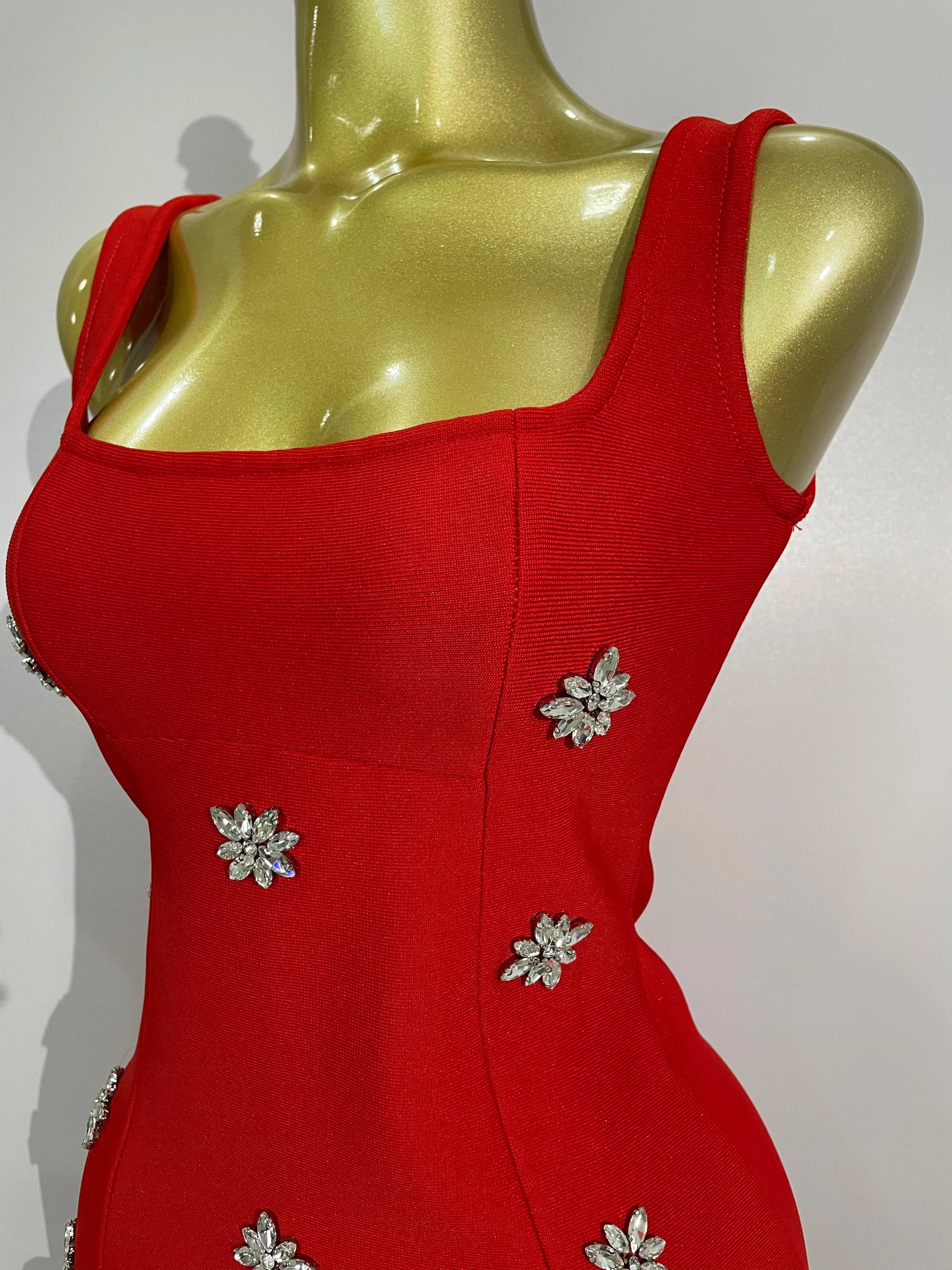 Lori Bandage Ruffle Mini Dress