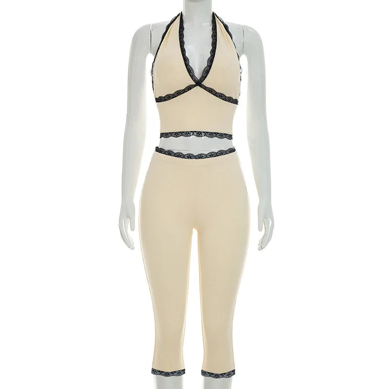 Maddie Knit Capri Pants Set