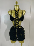 Kayda Luxe Mini Dress- Black