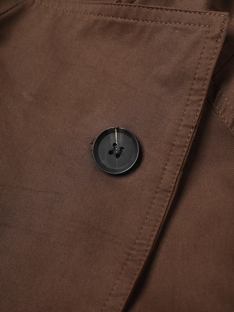 Brown Belted Trench Coat