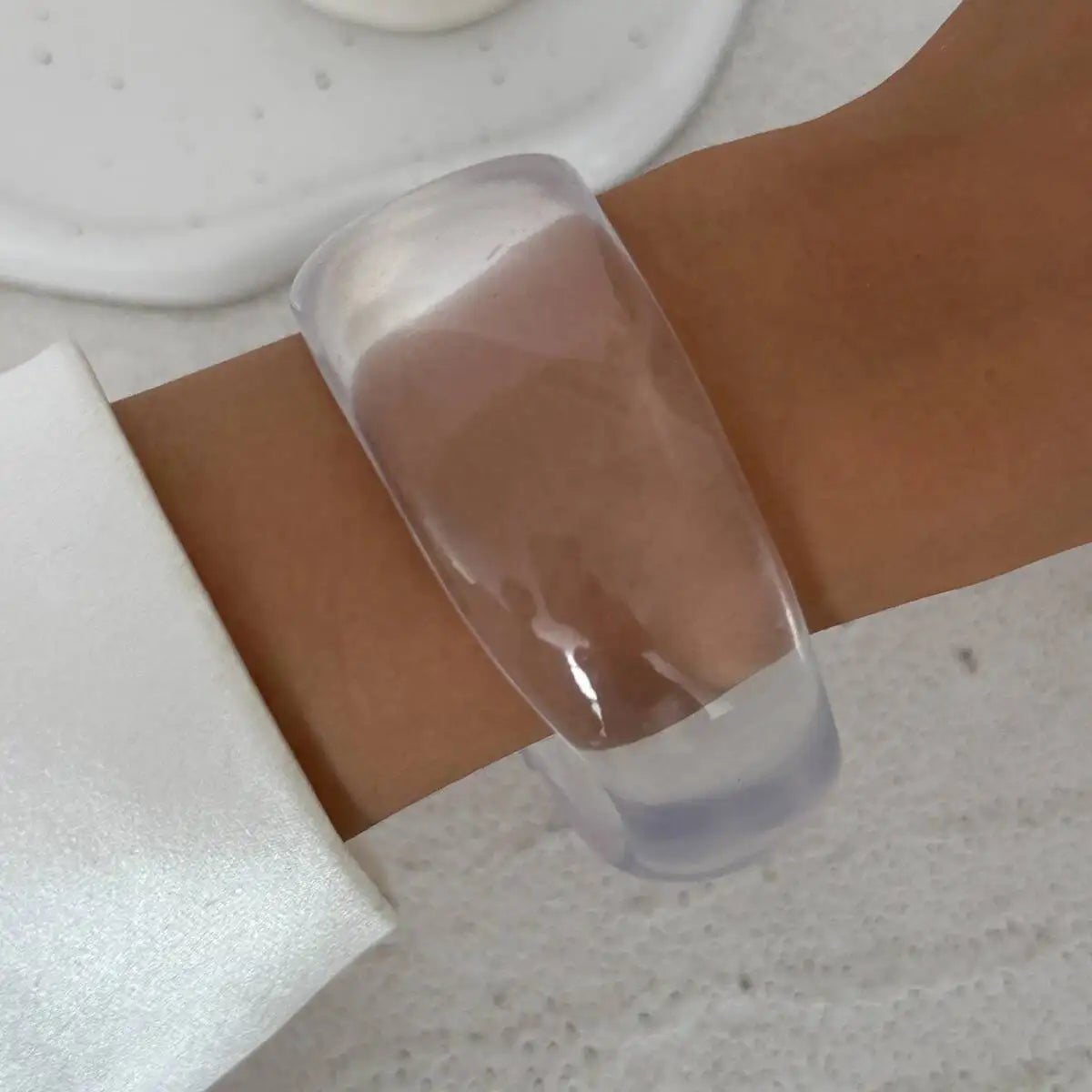 Acrylic Resin Bangle Bracelet