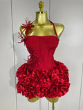 Kayla Bandage Mini Dress Red