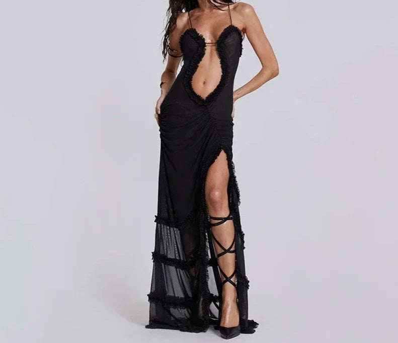 Passion Aesthetic Maxi Dress black