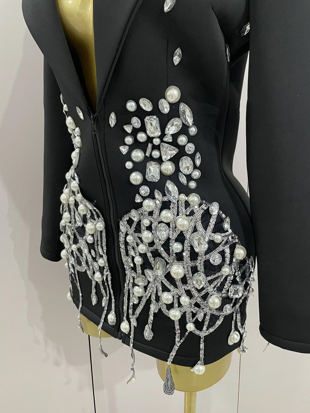 Pearls Blazer Mini Dress