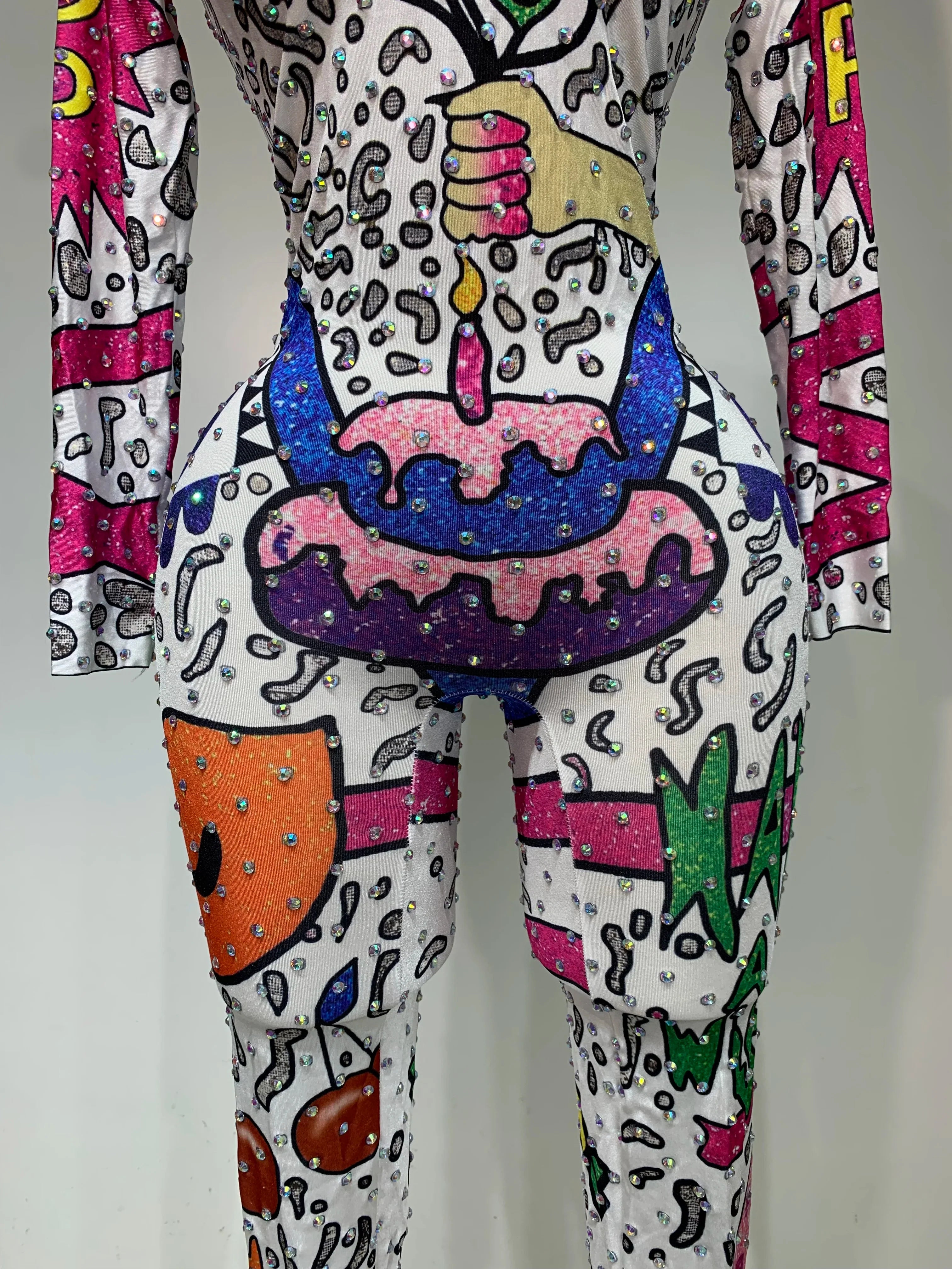 Cartoon Print Jumpsuit