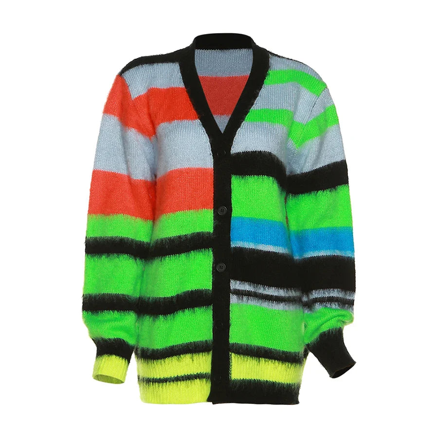Amber Cardigan Sweater green One Size