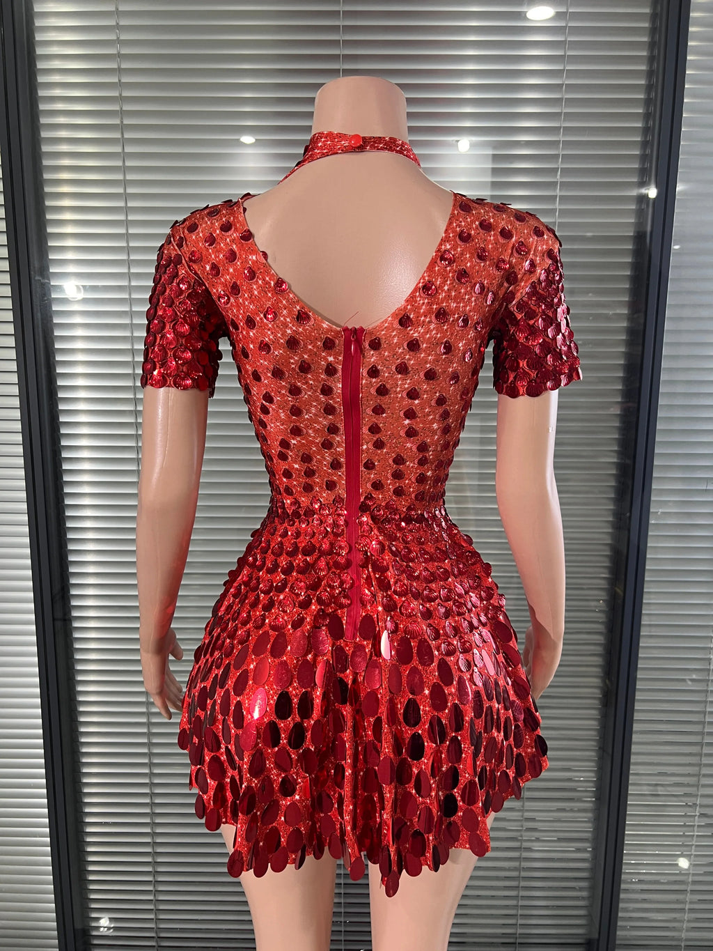 Scale Sequin Bodysuit Dress