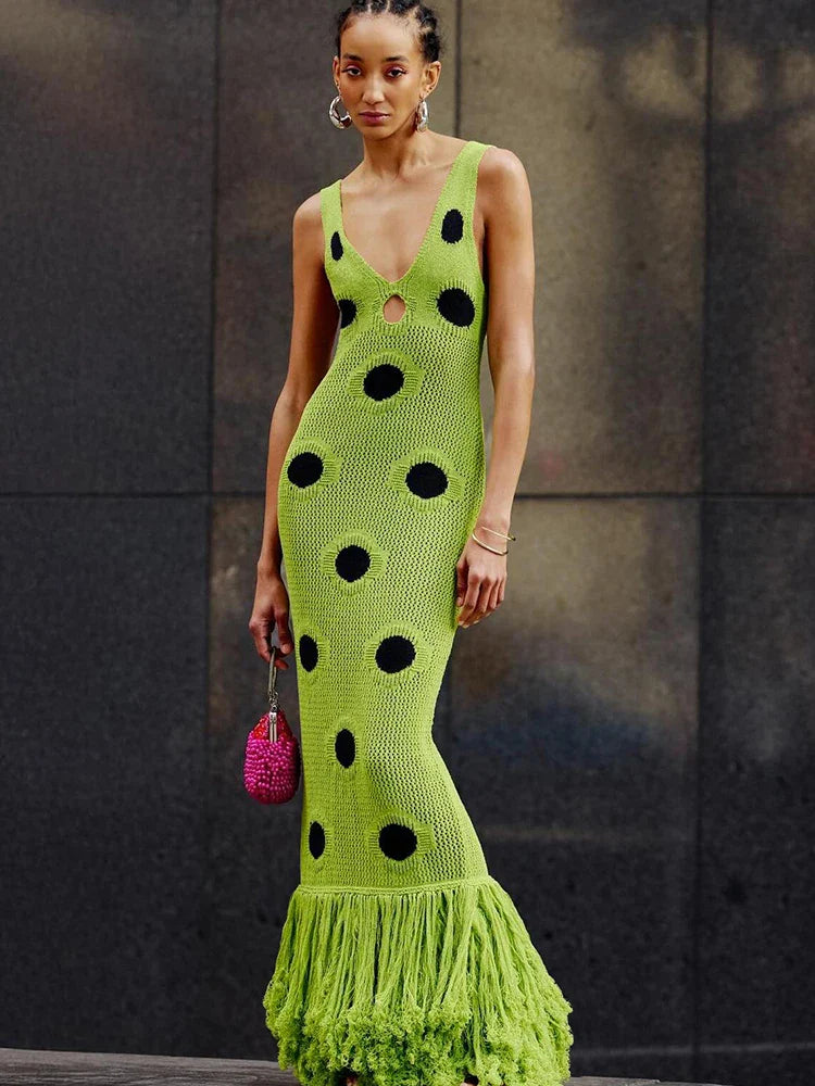 Knit Dot Kassel Maxi Dress