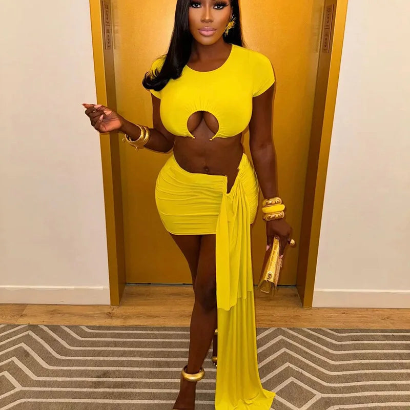 Paityn Ruched Skirt Set