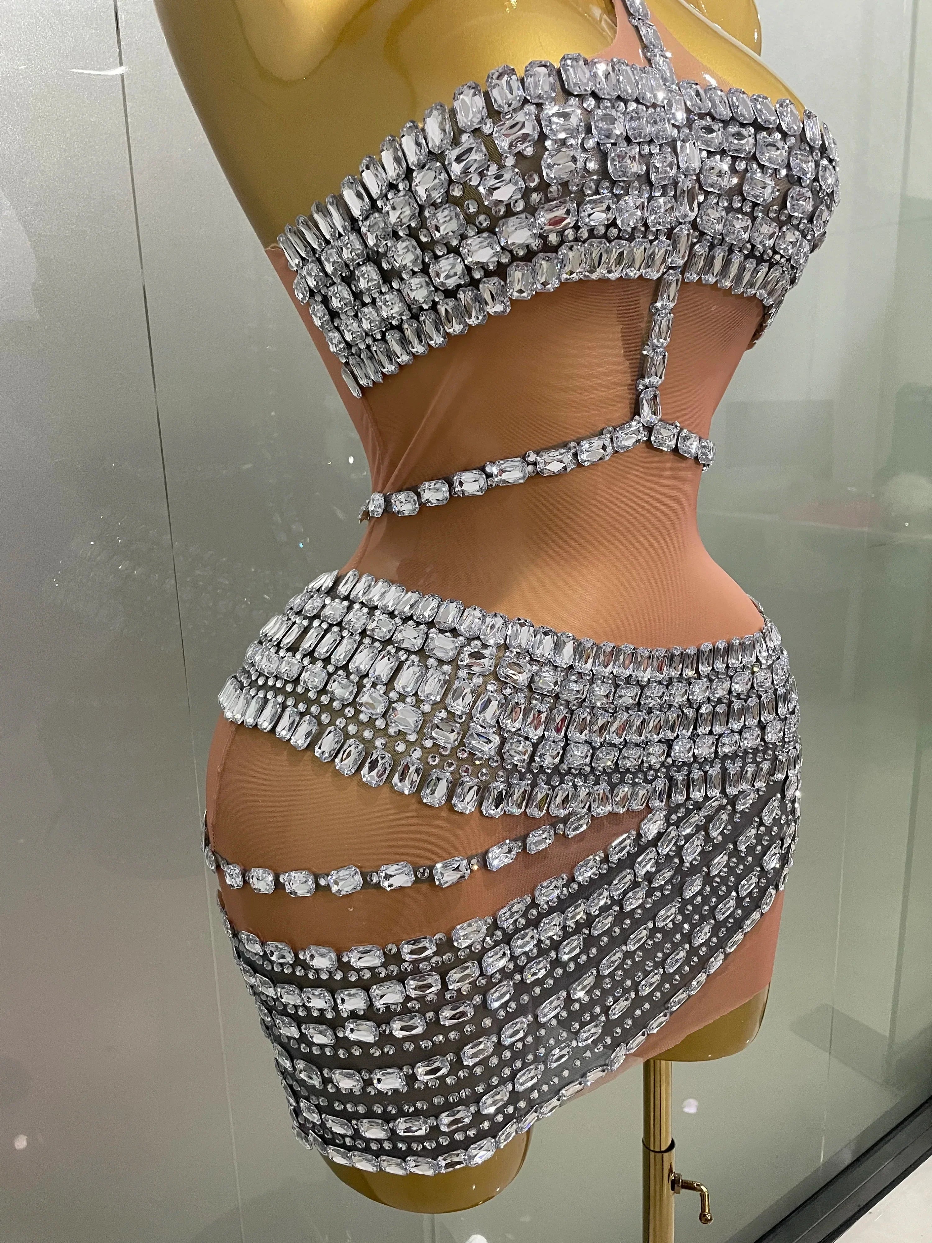 Hottie Rhinestone Mini Dress
