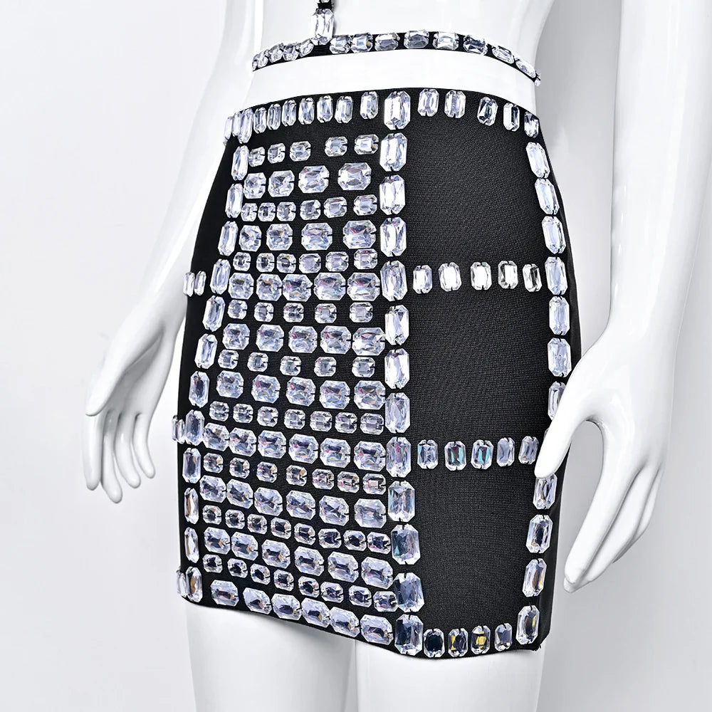 Luxurious 3pcs Bandage Dress Set