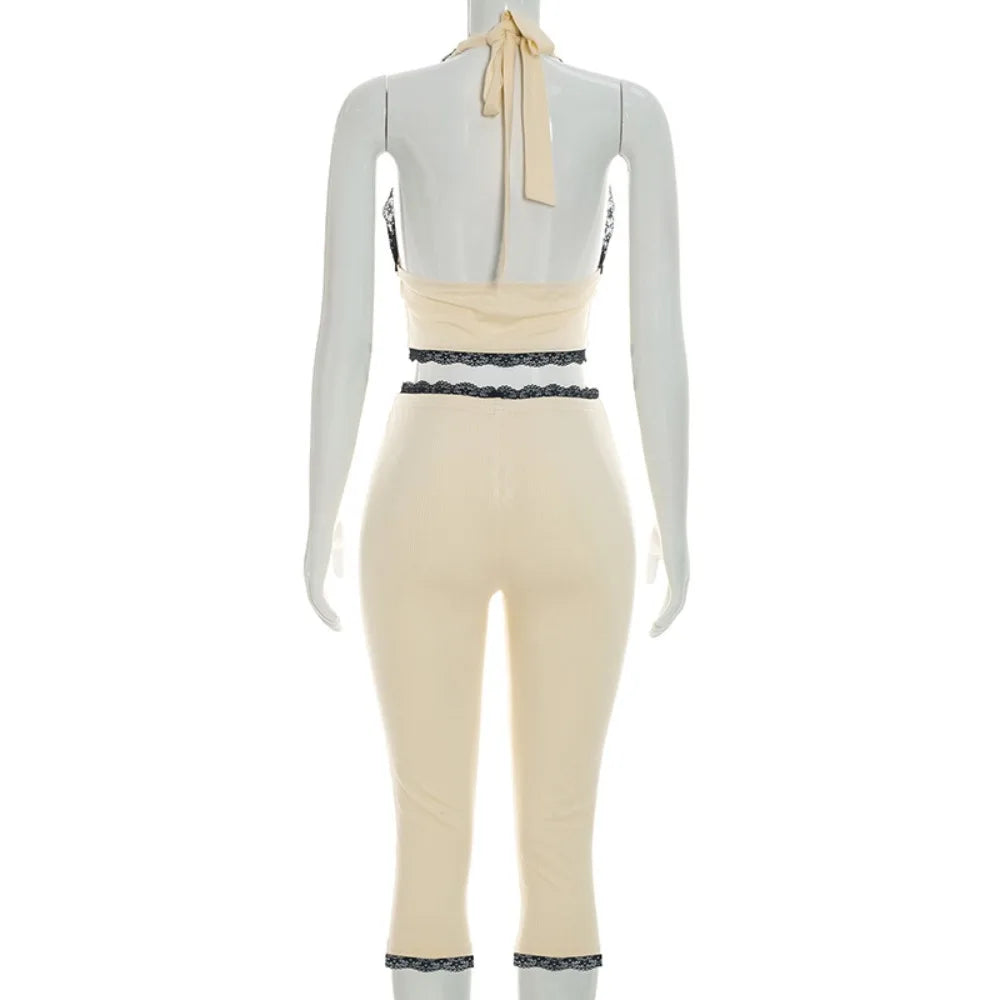 Maddie Knit Capri Pants Set